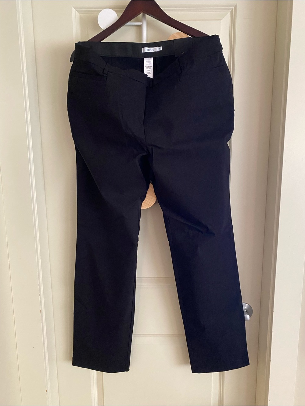 Ricki's Black Straight Leg Women's Trousers -size 16L